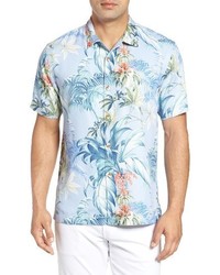 Tommy Bahama Tropical Falls Regular Fit Print Silk Camp Shirt