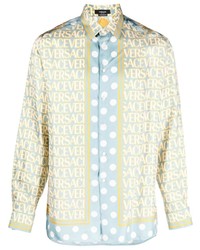 Versace Allover Print Silk Shirt
