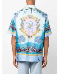 Versace Graphic Print Silk Shirt