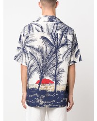 P.A.R.O.S.H. Palm Tree Print Silk Shirt