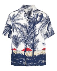 P.A.R.O.S.H. Palm Tree Print Silk Shirt