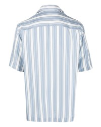 Corneliani Stripe Print Silk Shirt
