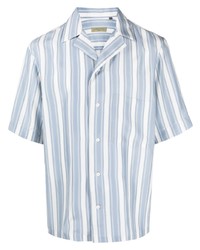 Corneliani Stripe Print Silk Shirt