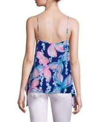 Lilly Pulitzer Graphic Sleeveless Silk Top