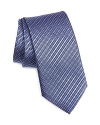 Canali Neat Stripe Silk Tie In Blue At Nordstrom