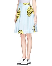 MSGM Pineapple Print Flare Skirt