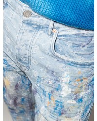 purple brand Paint Splatter Skinny Jeans