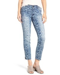 KUT from the Kloth Paisley Print Skinny Jeans