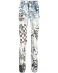 Amiri X Wes Lang Graphic Print Skinny Jeans
