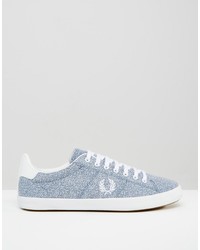 Fred Perry Howells Grass Print Blue Sneakers