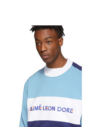 Aimé Leon Dore Blue Colorblock Sports Sweatshirt