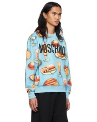 Moschino Blue Food Print Sweatshirt