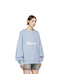 Nahmias Blue Scripted Sweatshirt