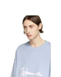Nahmias Blue Scripted Sweatshirt