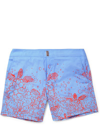 Light Blue Print Swim Shorts