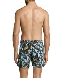 Salvatore Ferragamo Foliage Printed Swim Shorts