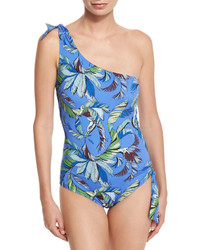 Emilio Pucci Jungle Print One Shoulder Swimsuit