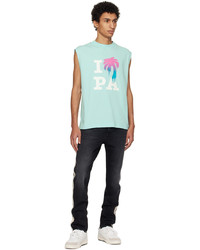 Palm Angels Blue I Love Pa Tank Top