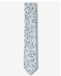 Express Small Floral Print Slim Liberty Fabric Cotton Tie