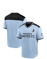 FANATICS Branded Light Blue Minnesota United Fc Line Up Striker V Neck T Shirt