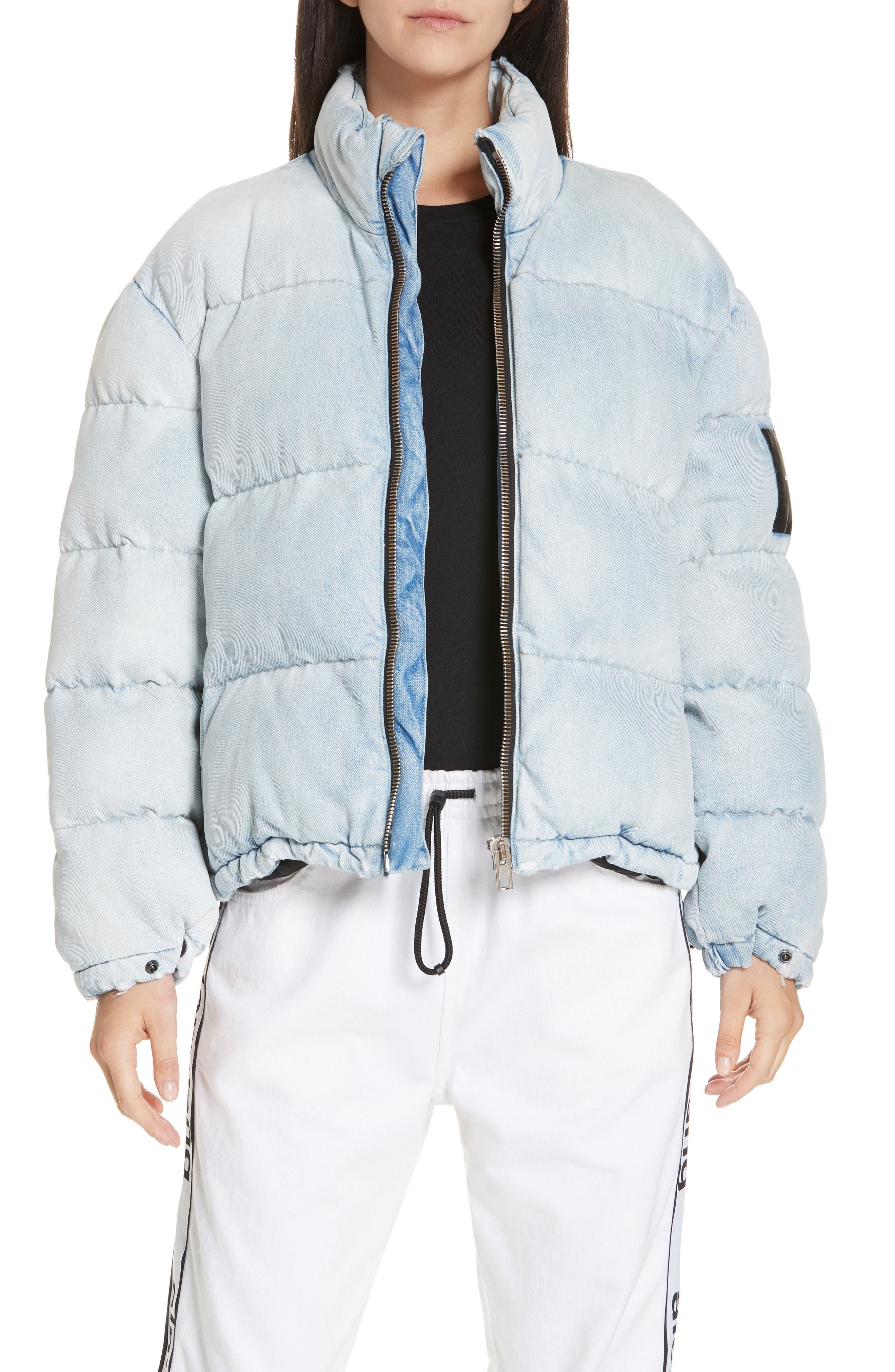 Alexanderwang.t Bleach Denim Puffer Coat, $695 