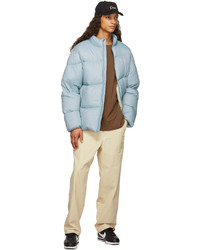 Dime Blue Midweight Wave Puffer Jacket