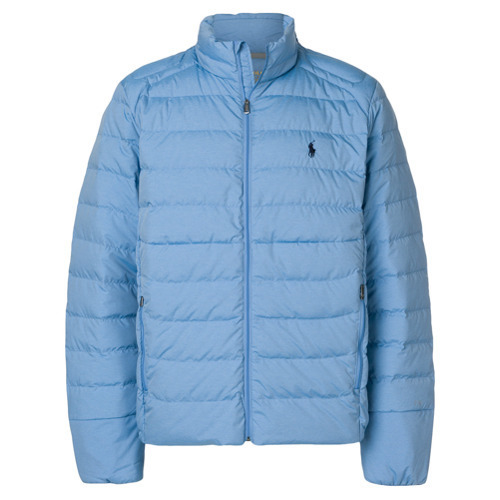 blue polo puffer jacket