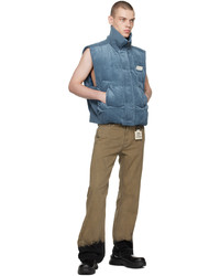 Wooyoungmi Blue Detachable Appliqu Down Vest