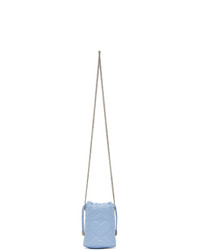 Gucci Blue Mini Gg Marmont 20 Bucket Bag