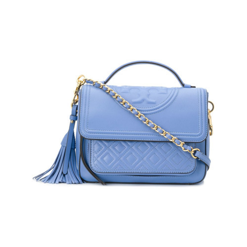 Leather crossbody bag Tory Burch Blue in Leather - 32005380