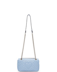 Gucci Blue Small Gg Marmont 20 Shoulder Bag
