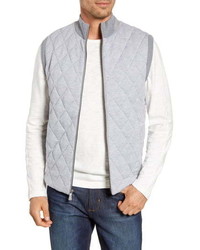 Light Blue Quilted Wool Gilet