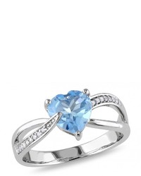 Ice 005 Ct Diamond Tw And 1 13 Ct Tgw Sky Blue Topaz 10k White Gold Fashion Ring
