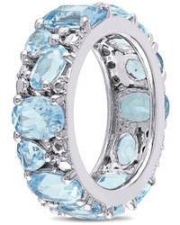 Ice 10 Ct Tgw Sky Blue Topaz Silver Fashion Ring