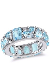 Ice 10 Ct Tgw Sky Blue Topaz Silver Fashion Ring
