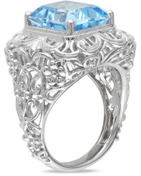 Ice 7 34 Ct Tgw Sky Blue Topaz Silver Fashion Ring