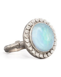 Armenta New World Opal Blue Topaz Ring