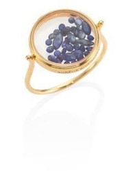 Aurelie Bidermann Blue Sapphire 18k Yellow Gold Chivor Ring