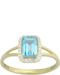 jcpenney Fine Jewelry Genuine Blue Topaz And Lab Created White Sapphire Ring