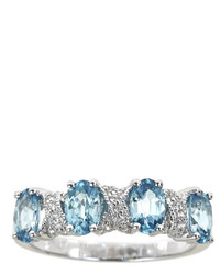 jcpenney Fine Jewelry Limited Quantities Genuine Blue Zircon And Lab Created White Sapphire Ring