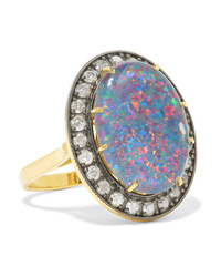 Andrea Fohrman Kat 18 Karat Gold Opal And Diamond Ring