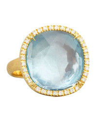 Marco Bicego Jaipur Sunset Diamond Bezel Blue Topaz Ring
