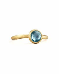 Marco Bicego Small Jaipur Ring In Blue Topaz Size 6