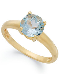 Townsend Victoria 18k Gold Over Sterling Silver Ring Aqua Topaz March Birthstone Ring