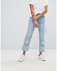WÅVEN Aki Boyfriend Jeans With Badges And Patches