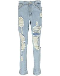 Boohoo Sara Relaxed Fit Boyfriend Light Wash Jeans