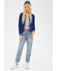 Forever 21 Classic Distressed Boyfriend Jeans