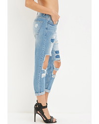 Forever 21 Destroyed Low Rise Capri Jeans