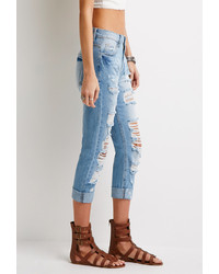 Forever 21 Destroyed Low Rise Jeans