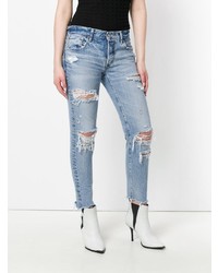 Moussy Vintage Distressed Straight Jeans